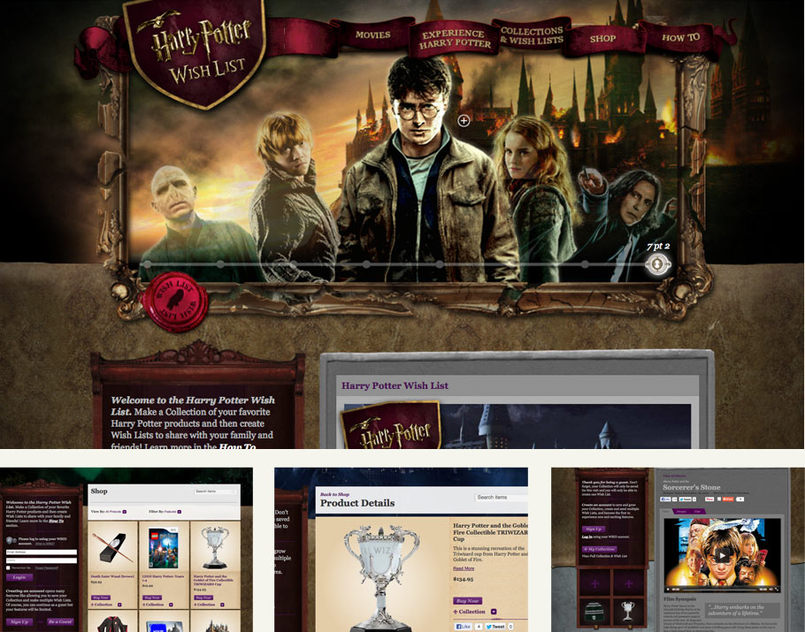 Harry Potter Wish List website Harry Potter Wish List website
